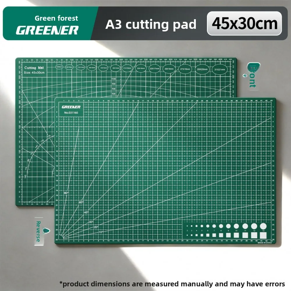 A3/A4 3mm Dicke Selbstheilende Schneidematte Doppelseitige PVC-Gittermatte für DIY Handwerk Papiermodell Tonkunst