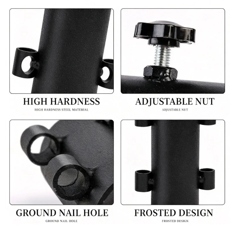 2PCS Camping Tent Rod Holders,Reinforced Windproof Awning Rod Holder, Tent Fixed Tube Pole Stand for Camping Fishing Hiking view 6