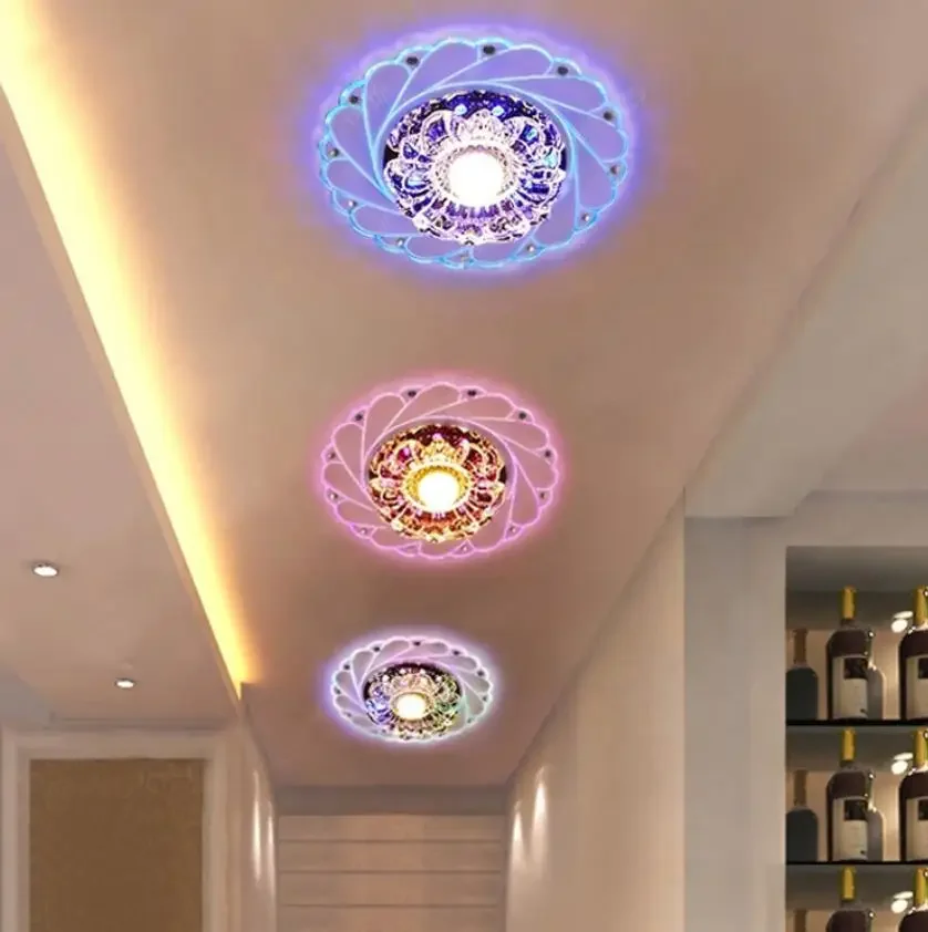 

Modern LED Crystal Ceiling Light Circular Mini Ceiling Lamp Luminarias Rotunda Light For Living Room Aisle Corridor Kitchen