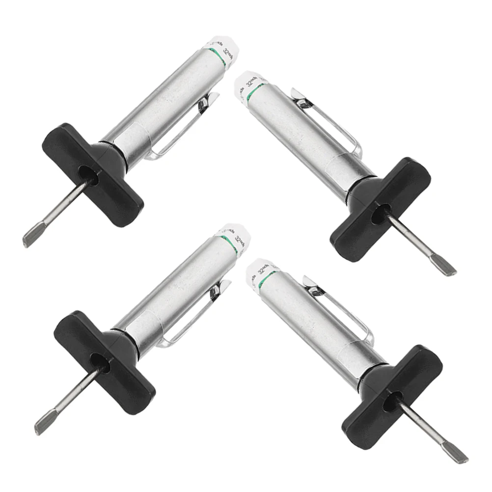 

4pcs Tire Gauge Ruler 0-25mm Semi Truck Auto Tire Tread Gauge Depth Measuring Tool Tyre Depth Meter Lightweight Portable