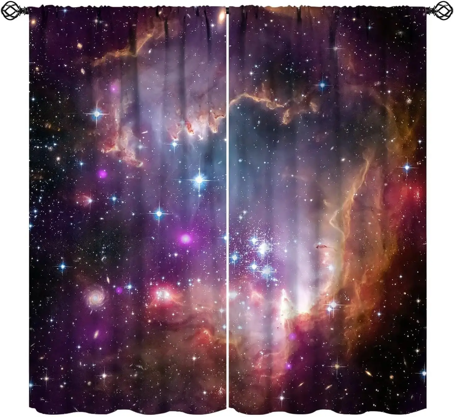 

Детские шторы с принтом «Космическая галактика», тюлевые занавески с изображением туманностей и звездного неба для спальни и гостиной