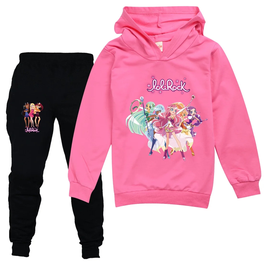 Lolirock Clothes Set Kids Hoody Sweatshirt Pants 2pcs Set Teenager Boys Tracksuit Baby Girls Cartoon Clothes Children\'s Sets