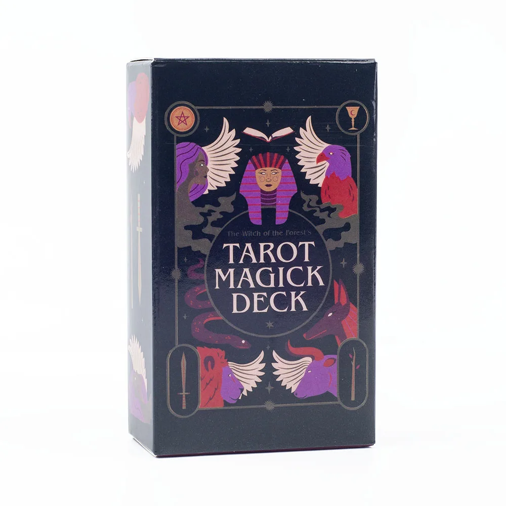 Tarot Magick Deck with Guidebook 10.3x6.1 cm Color Edged Cards For Beginners English Visions Divination Edition Deck Board Game