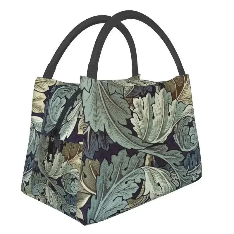 William Morris Vintage Insulated Lunch Bags for Women Floral Textile Pattern Portable Thermal Cooler Bento Box Shoulder Bag