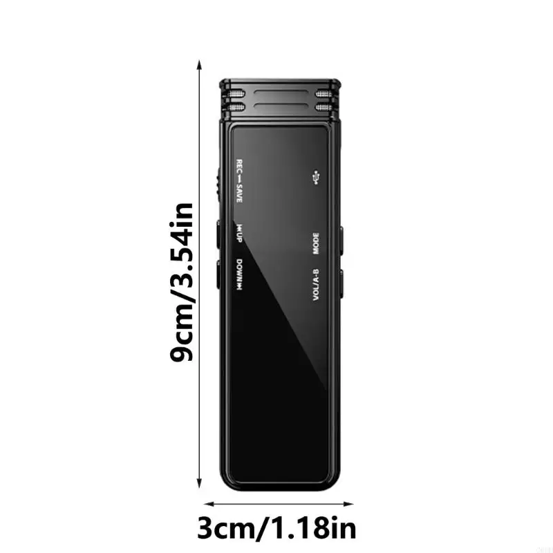 G6DD 32GB صوتي محترف مسجل ستيريو التسجيل الجهاز وظيفة خفيفة الوزن استمتع بالتقاط صوت واضح الأسود