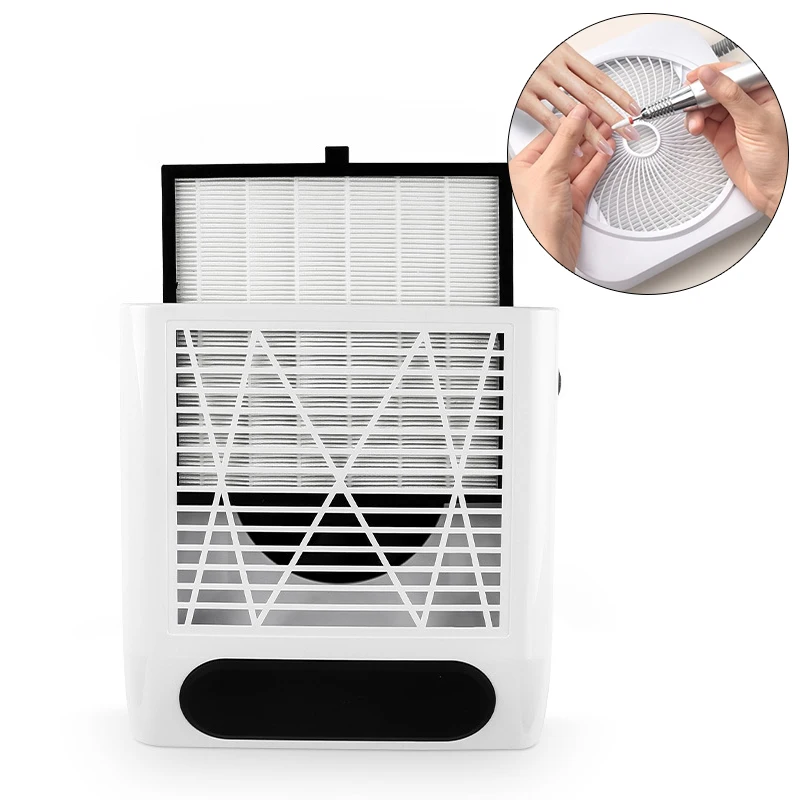 Nuevos modelos de aspiradora de uñas, filtro especializado, elemento filtrante de almacenamiento de polvo para uñas, placa de pantalla de manicura sin escobillas