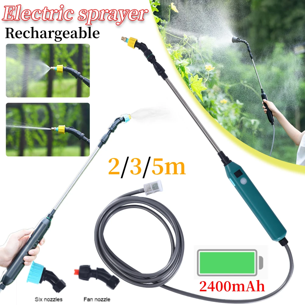 Portable Electric Sprayer Gardening Agricultural sprayer Irrigation Tool 2400mah USB Rechargeable sprayer Telescopic Handle