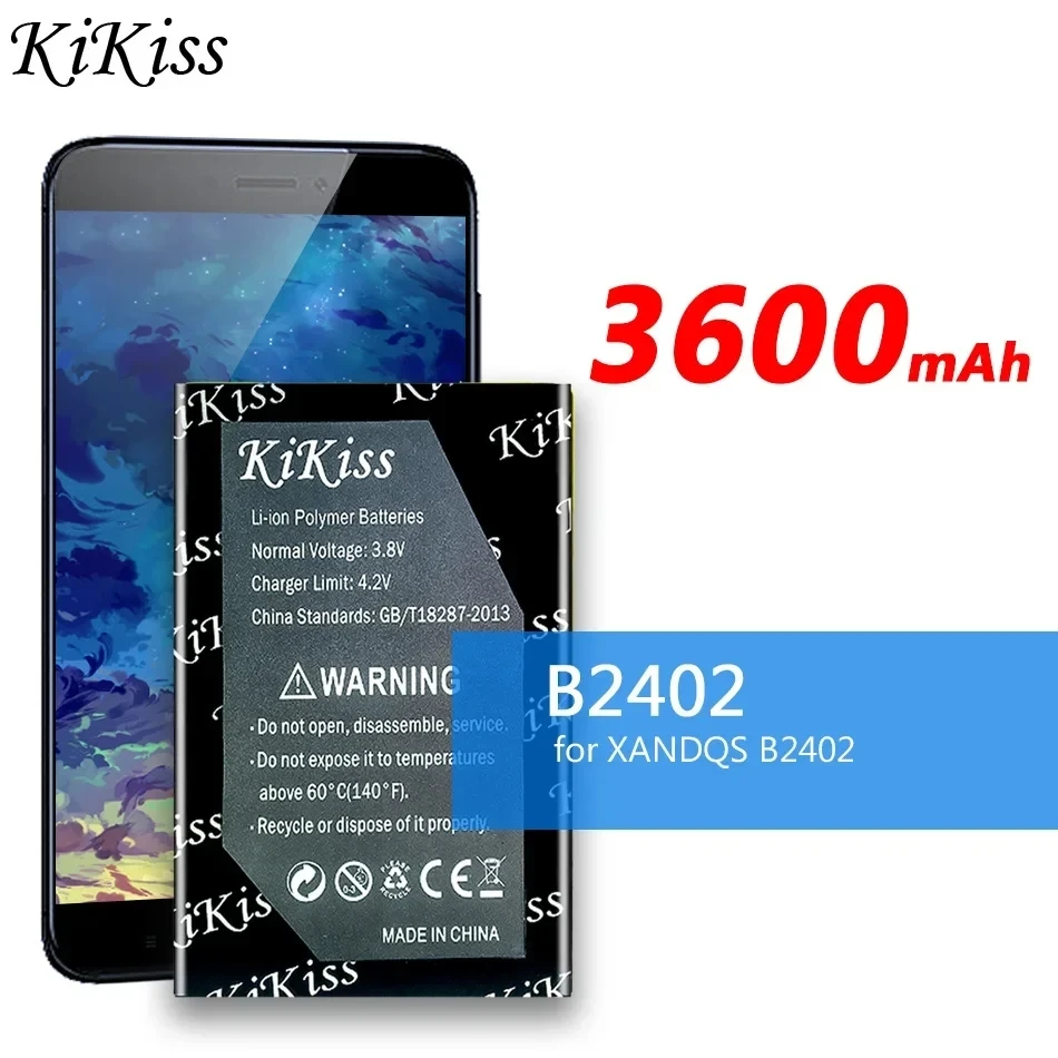 

Мощная батарея 3600mAh KiKiss для XANDQS B2402 мобильный телефон