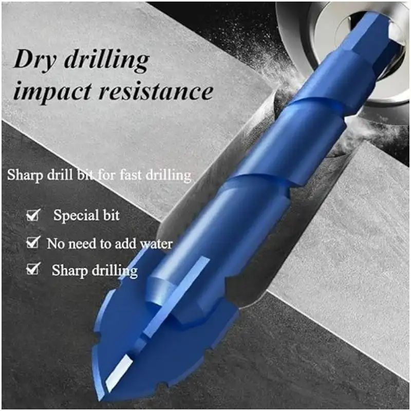 Alta Dureza Excêntrico Broca, Perfuração De Precisão, 6mm, 8mm, 10mm, 12mm, 14mm, telha de vidro, perfuração cerâmica, Rock Slab Drill Bit, Corte