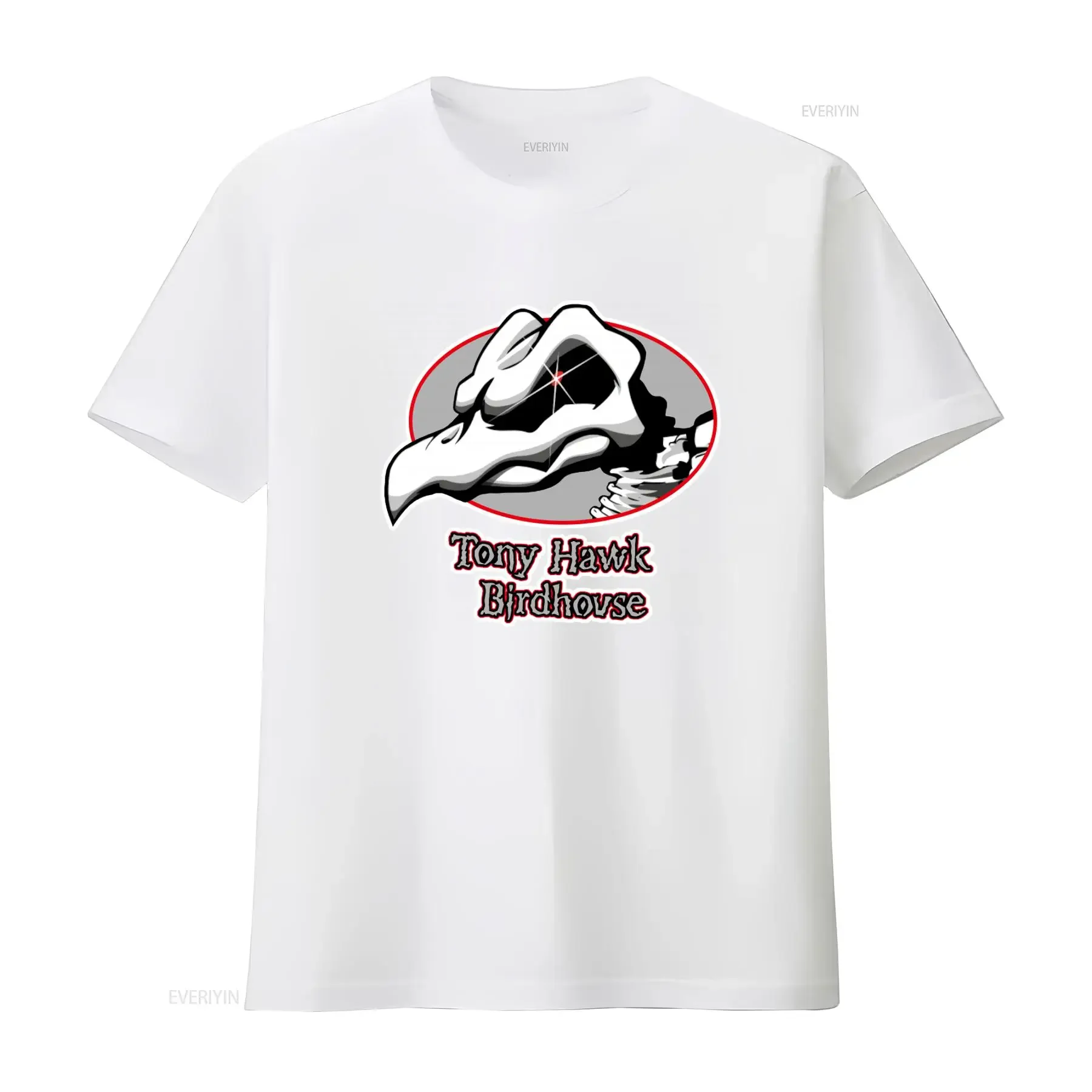 BIRDHOUSE TONY HAWK Print T Shirt Stylish Unique Design for Skateboarding Fans vintage Washed homme Versatile Casual - view 3