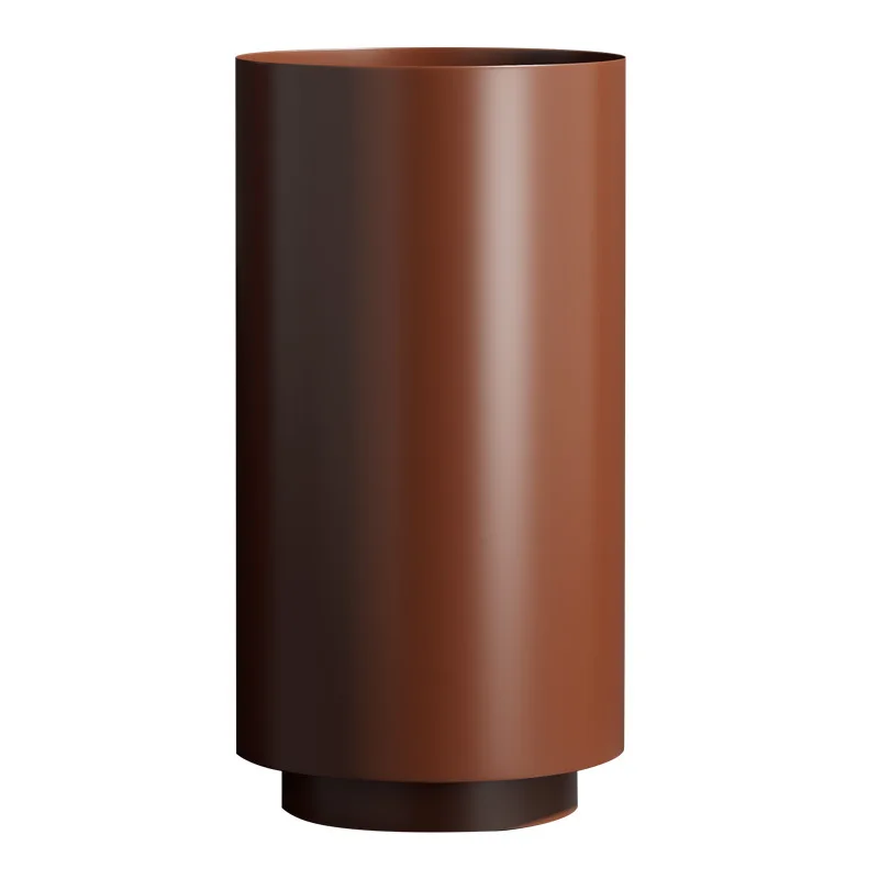 

Light luxury orange orange stainless steel column basin integrated floor-standing washbasin hotel bathroom round washbasin