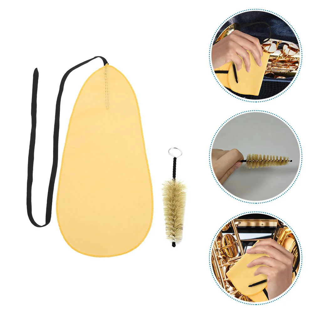

Cleaning Kit Brass & Woodwind Brushes for Musical Instruments Clarinet Care Bent Neck Flute Maintenance Natural Bristles
