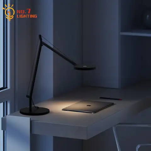 इतालवी डिज़ाइन औद्योगिक मैकेनिकल आर्म ब्लैक टेबल लैंप आयरन आर्ट डेकोरेटिव डेस्क लाइट बेडरूम स्टडी लिविंग/मॉडल रूम किचन 8 best sales काला टेबल लैंप - №6