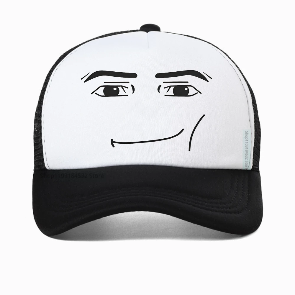 

Anime Robot Robloxs Face Fashion hat men Women Fun Summer mesh breathable cap Harajuku pop Outdoor Four Seasons Sports Hat