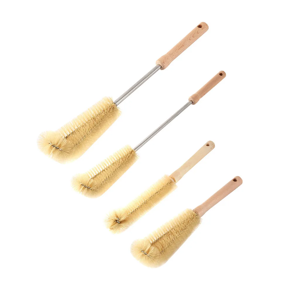 1Set Baby Bottle Brush Set Food Grade 360 Degree Deep Clean Thick Bristles Safe for Milk Bottles Teacups Vacuum Cups Feeding