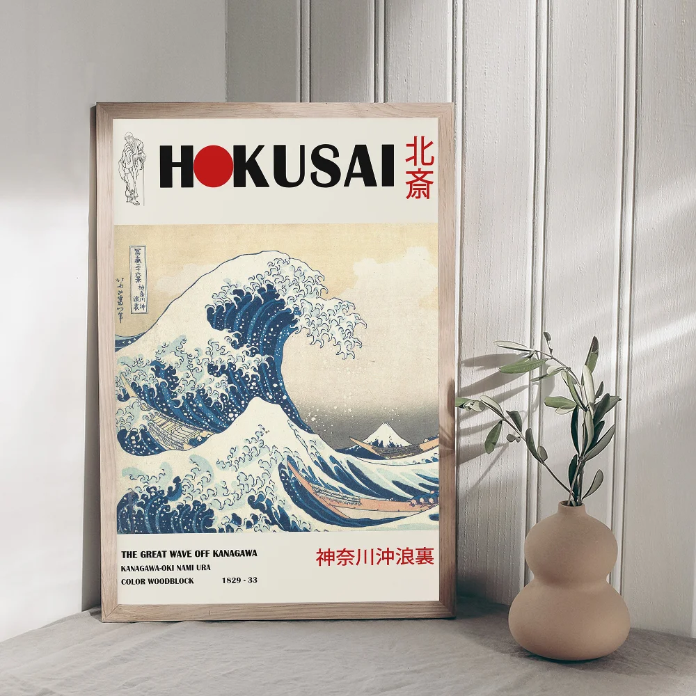 Hokusai Ohara Koson Japanese Art Classic Vintage Posters Vintage Room Bar Cafe Decor Stickers Wall Painting