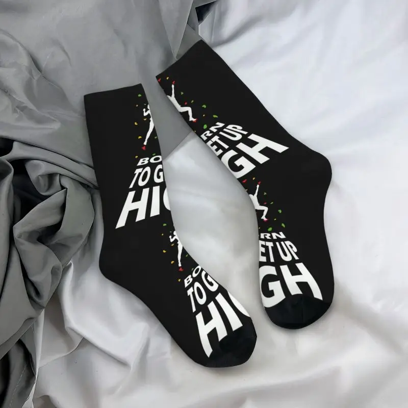 Kaus kaki pria seru, kaus kaki pria nyaman, motif 3D, kaus kaki Crew Climbing, kaus kaki hangat untuk pria dan wanita