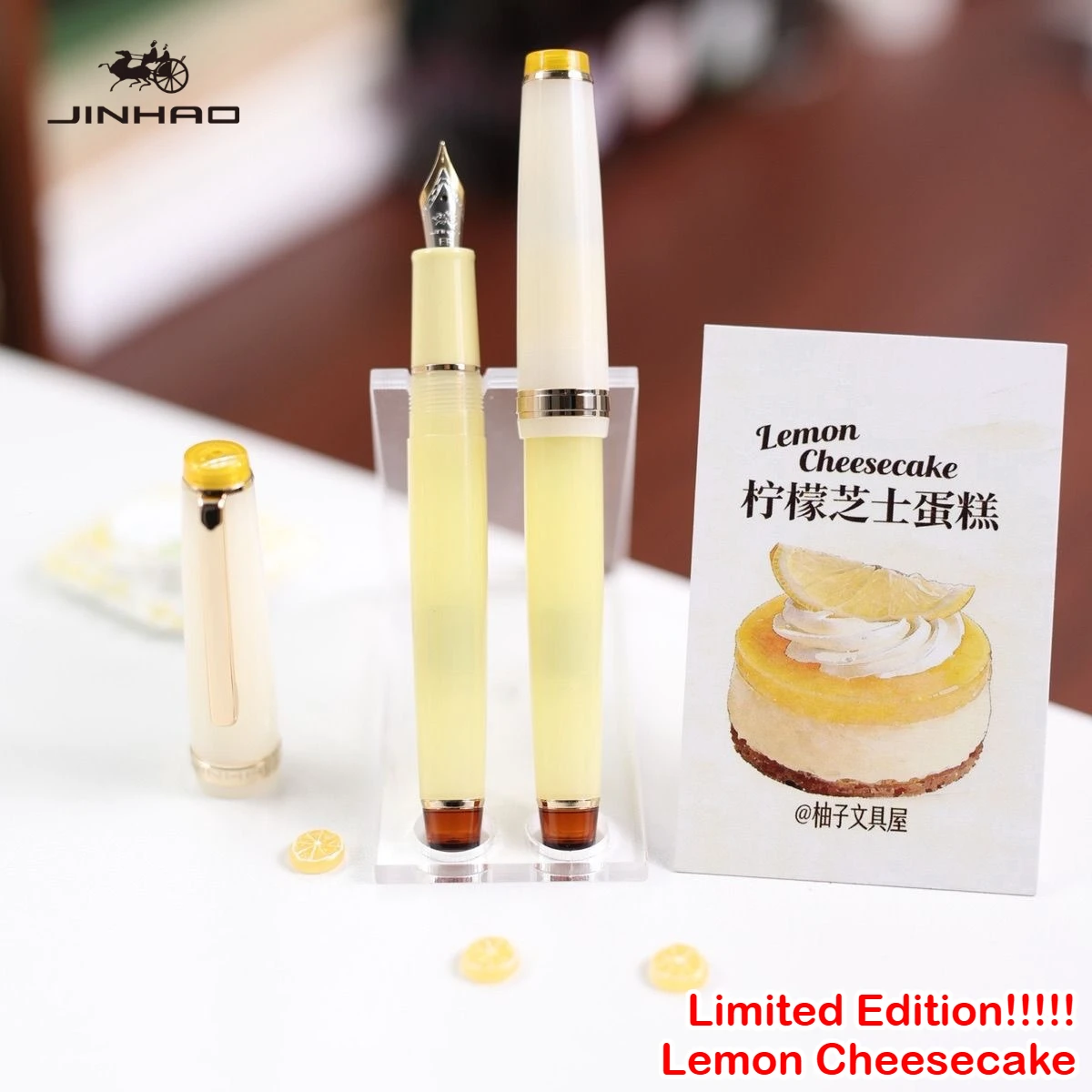 

2026 Limited Edition Lemon Cheesecake Color JINHAO 82 Fountain Pen EF/F/M Writing Smooth Office School Supplies Stationery