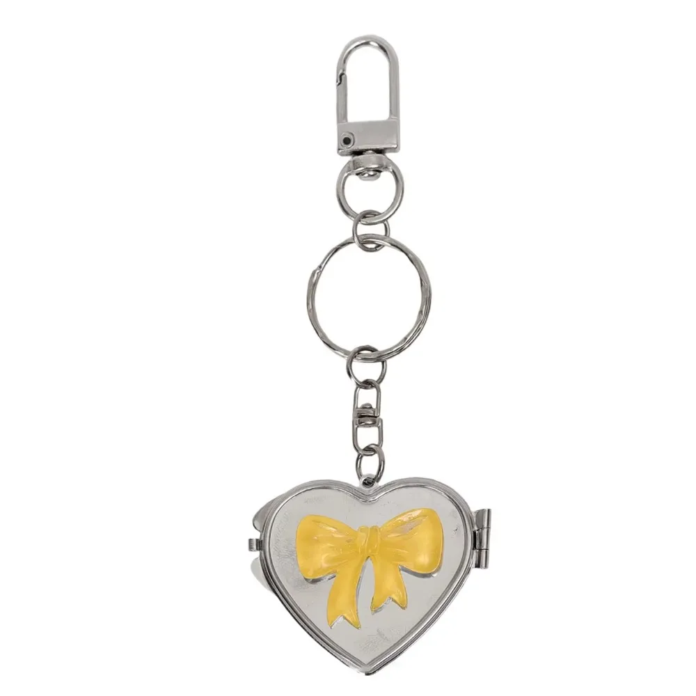 Pendentif miroir coréen en forme de cœur, miroir double face, porte-clés à suspendre au sac, style Ins Y2k, miroir cosmétique, porte-clés