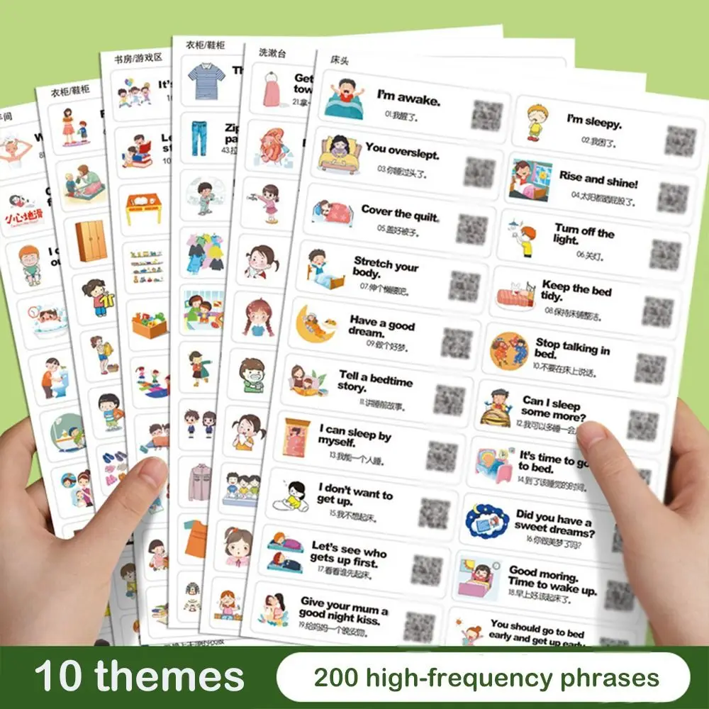 

Life Scene Stickers Spoken English Stickers Labeling Stickers Enlightening English Words Sentences Sticker Early Education