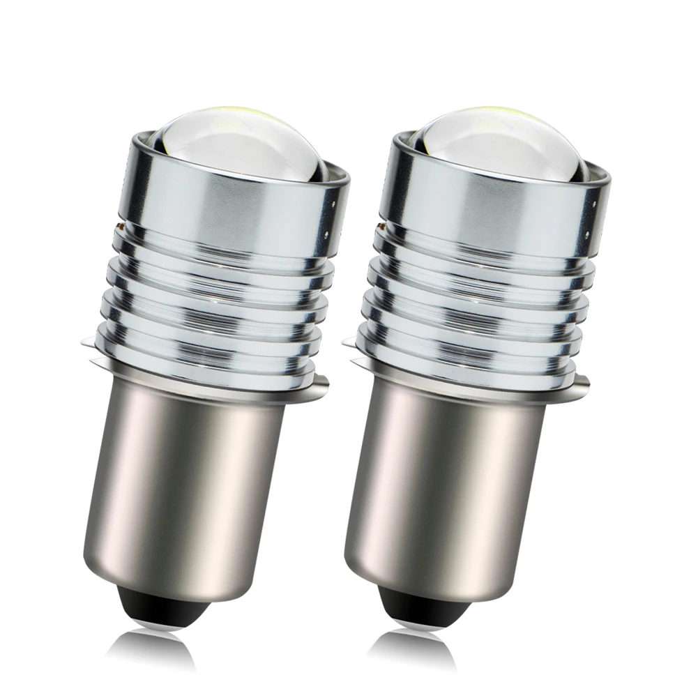 2x 1W LED Upgrade Bulb White Maglietti Flashlight  6500K 3V 4.5V 6V 12V 10-30V 6-30V Replace Bulb Flashlight Work Indicator Lamp