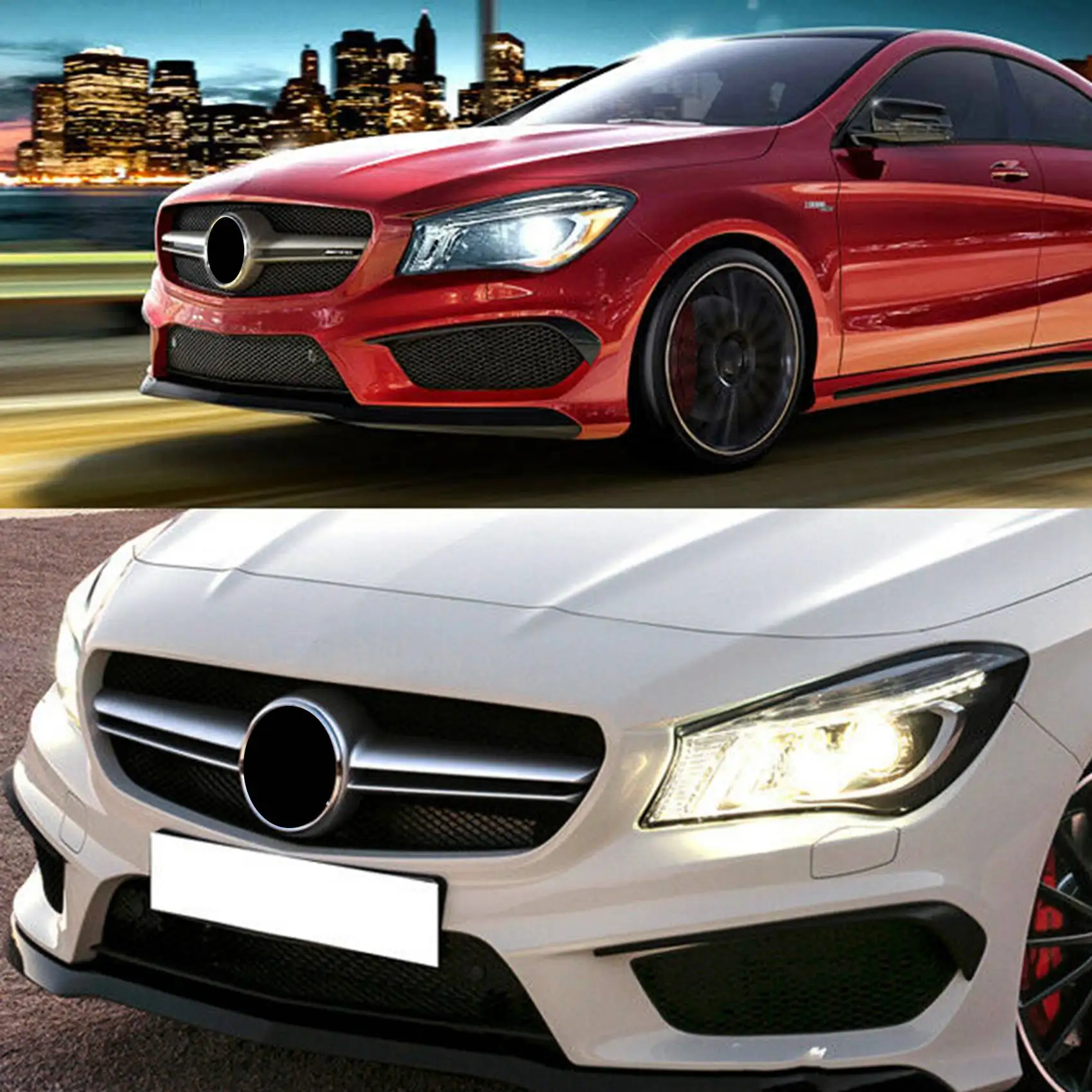

WF-Front Bumper Splitter Spoiler Trim For Mercedes W117 C117 CLA Class CLA45 CLA200 CLA220 CLA250 CLA260 AMG 2013-2015