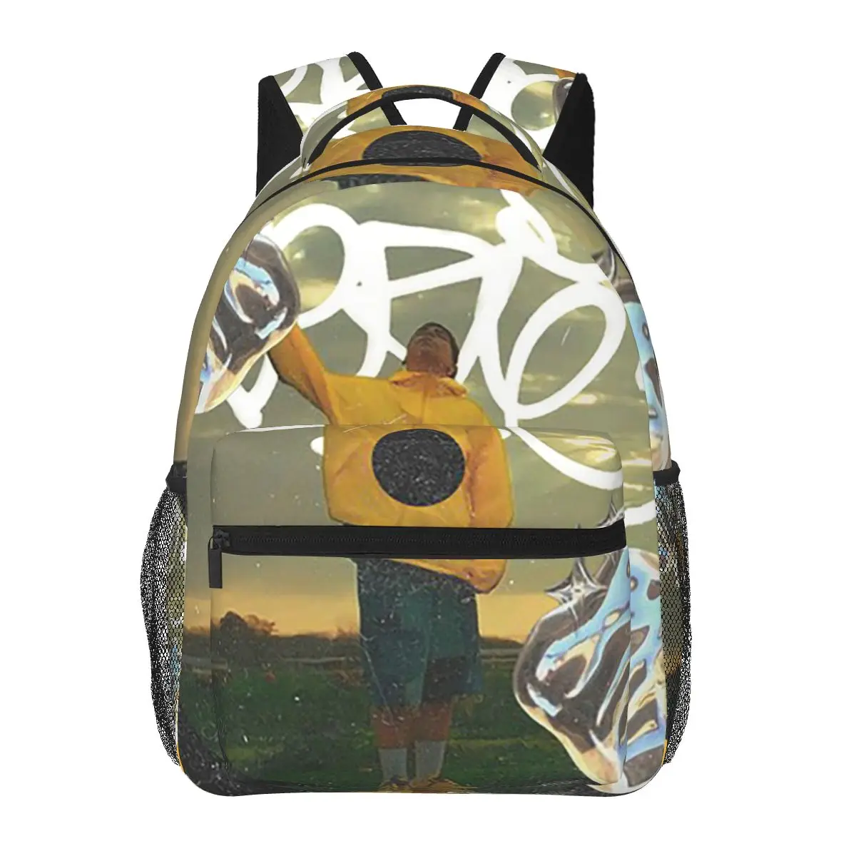 Rapper Milo J Poster Student Backpack School Bag Hiking Travel Daypack for Men Women Fashion Bookbag Shoulder Bags