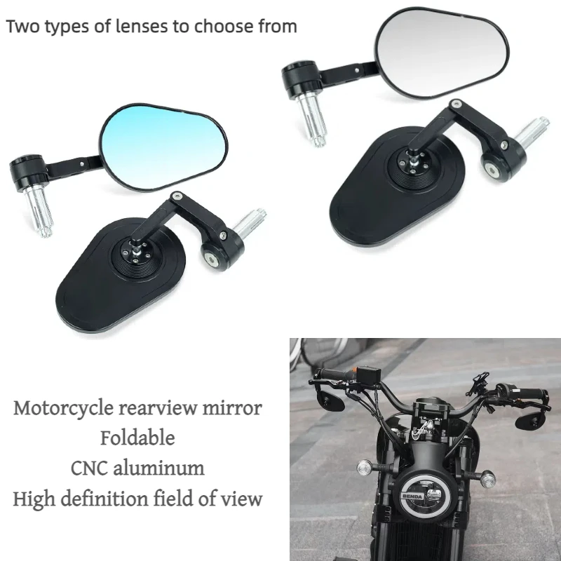 

Motorcycle Handlebar 7/8" 22mm Bars End Rearview Mirrors for BMW R1250GS R1200GS Kawasaki Z1000 Z750 Honda CB1000R CB650 CB5000F