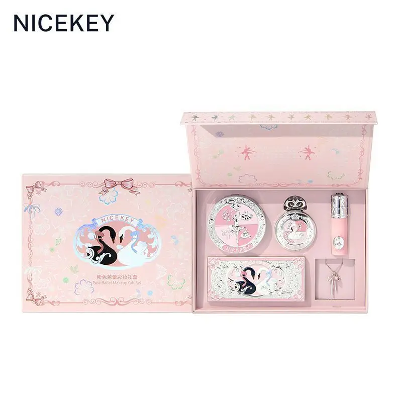 Kosmetiksets, Ballett-Make-up, Geschenkbox, Wangenrouge, rote Lippenglasur, Lidschatten, professioneller Concealer, Bronzer, alles in einem Geschenk für Mädchen