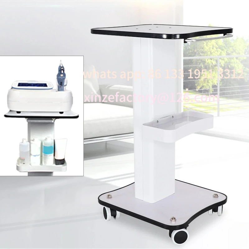 تخصيص 3 الطبقة الجمال المتداول عربة 360 درجة الدورية المهنية المحمولة صالون حلاقة المتداول عربة عربة التجميل #2