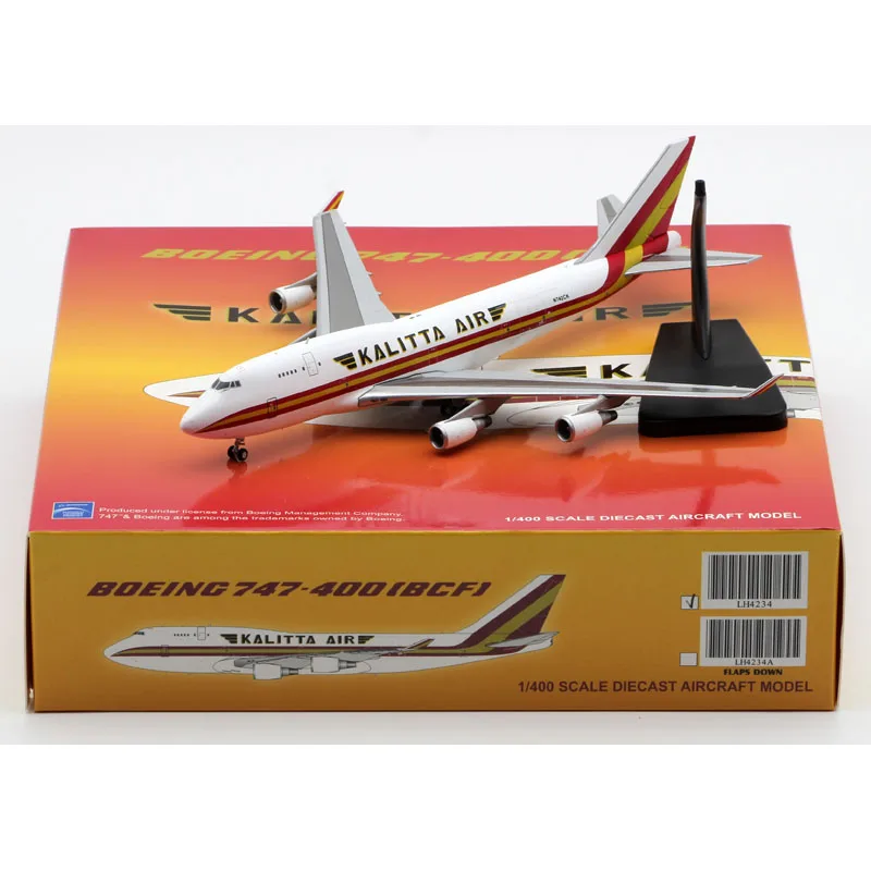 

LH4234 Alloy Collectible Plane Gift JC Wings 1:400 Kalitta Air Boeing B747-400BCF Diecast Aircraft Jet Model N742CK With Stand