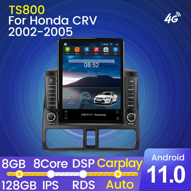 Suitable for 02-05 Honda CRV TK vertical screen car Android navigator, wireless carplay tablet machine