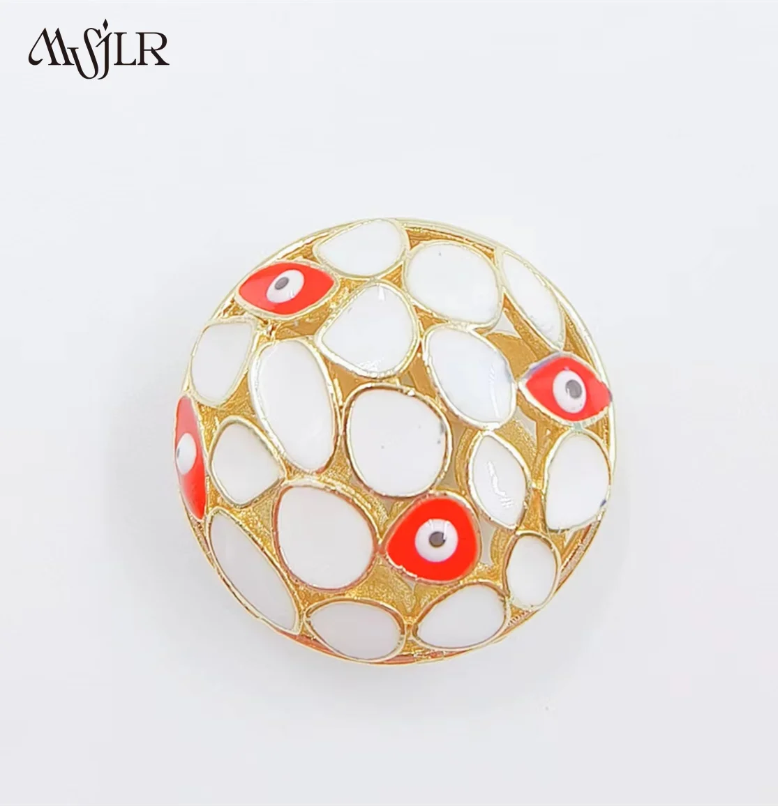 MJF014  2023  Bohemia Style Enamel Women Jewelry Accessory Spacer Beads Round Shape Wedding Party Colorful And Lovely Anime