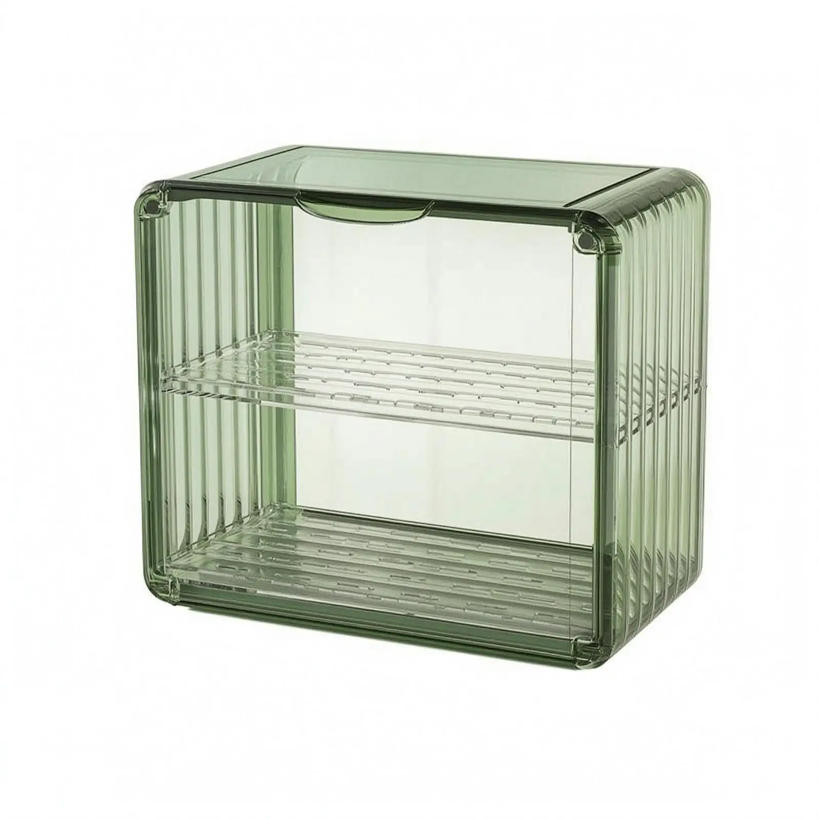 2-Tier Cup Rack Transparent Draining Cup Stand Accessible Front Front