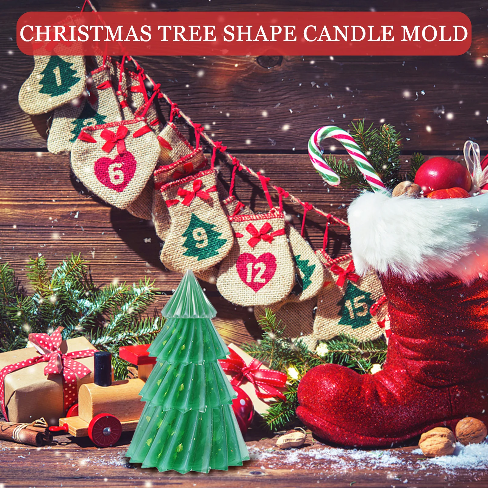 

Christmas Tree Silicone Making Crafts Resin Molds DIY Supplies Flexible Scented Making Molds Practical