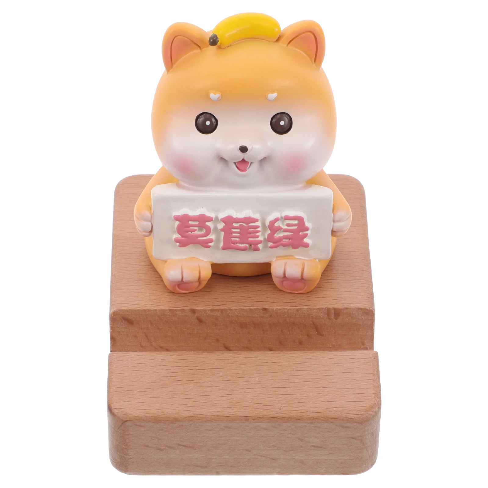 

Dog Animal Phone Holder Cute Wooden Smartphone Stand Desk Ornament Desktop Cellphone Bracket Mobile Phone Holder Cute Desk Decor