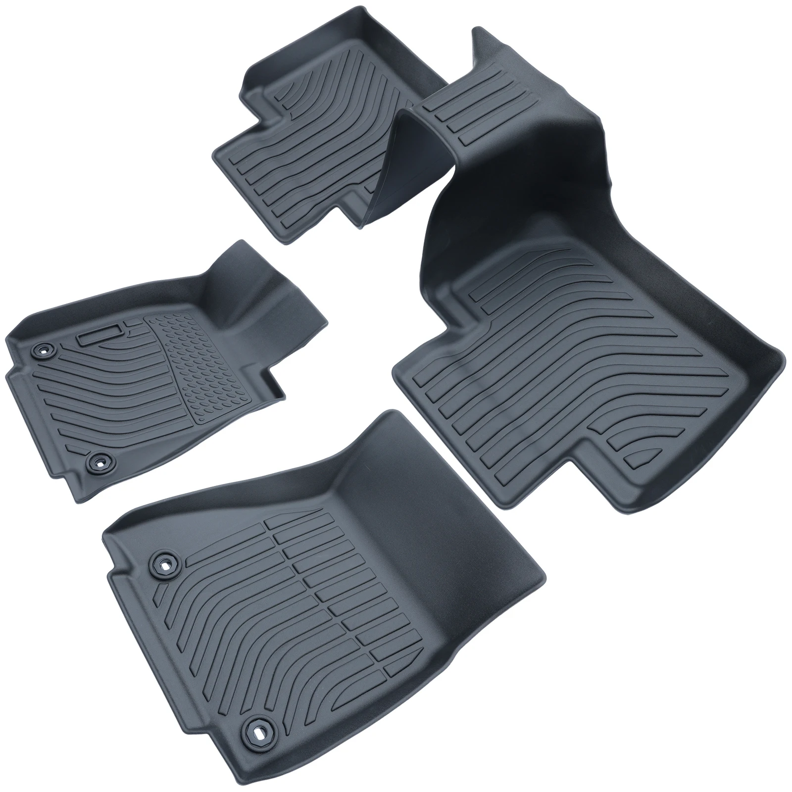 3Pcs/Set Car Floor Mats for Lexus IS200t/IS250/IS300/IS350 RWD 2015-2024 All-Weather Automotive Floor Mats Waterproof Heavy Duty Car Mats Flexible Floor Liners