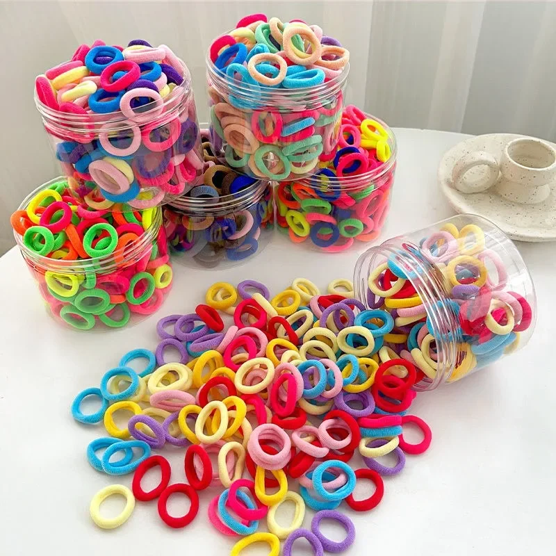 Colorful Nylon Ealstic Hair Bands for Women Girls Fashion Ponytail Hold Scrunchie Hair Ties Children Hair Accessories Headwear