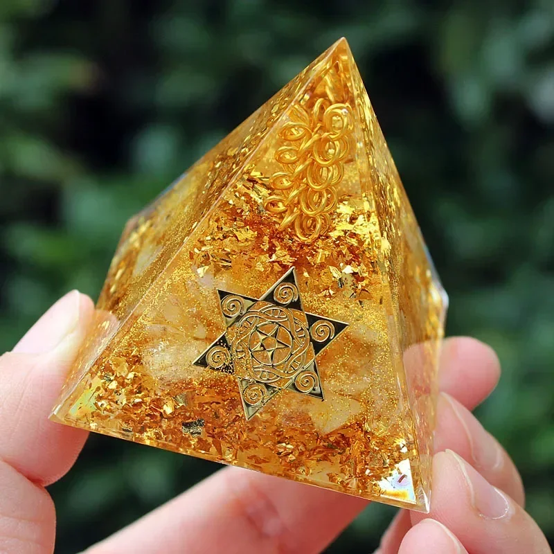 Crystal gravel, pyramid resin, home decoration, crafts desktop ornaments desk decoration