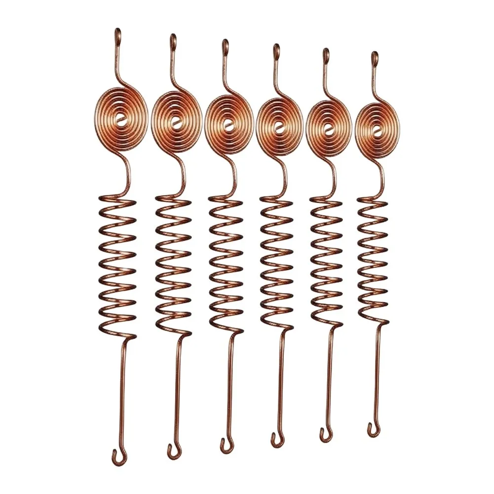 6pcs Electroplated Copper Garden Antenna- Kit Garden Plant Support Stakes For Vegetable Flower Growth Enhancement Tools ﻿