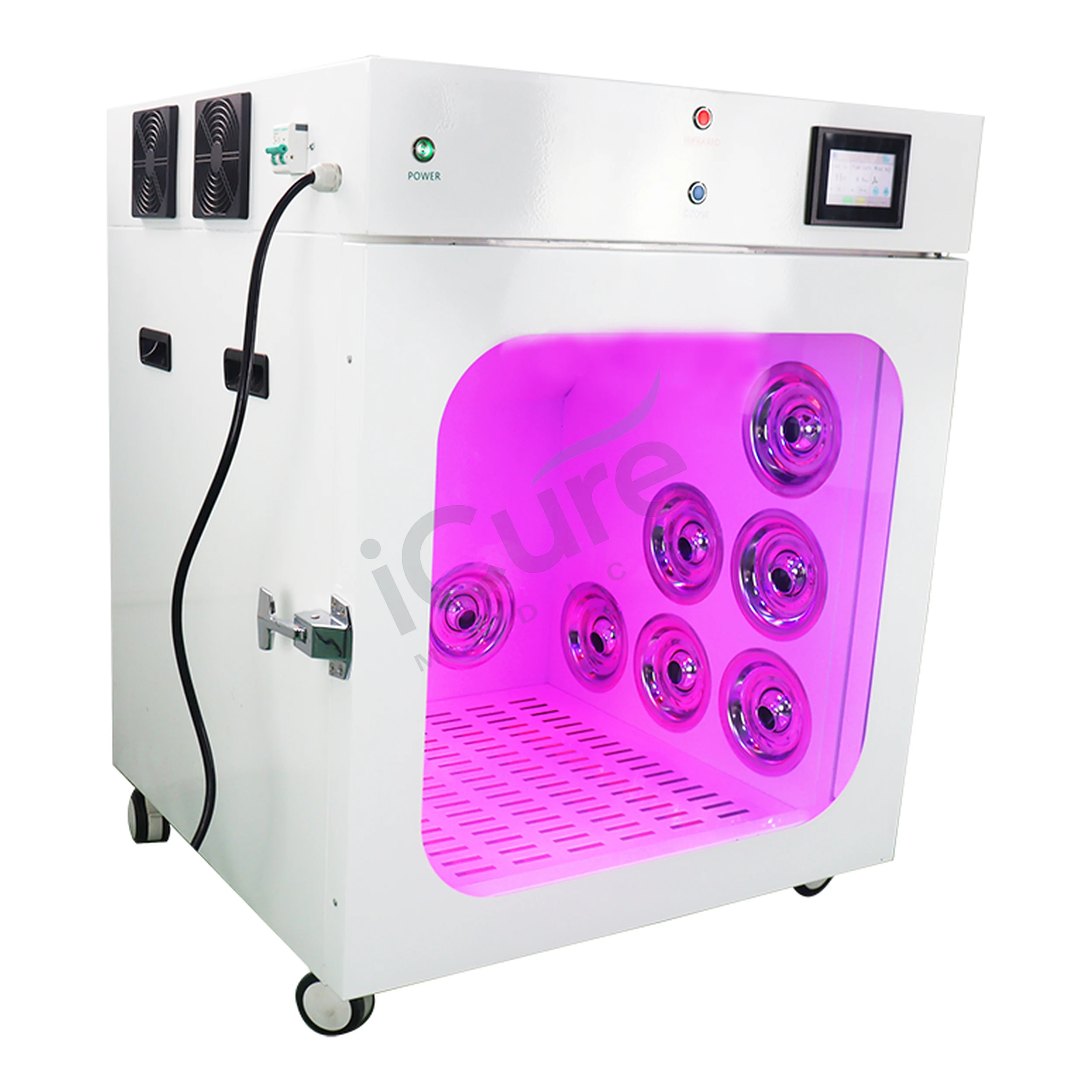 Automatic Pet Drying Box Ozone Sterilization Infrared Therapy LCD Touch Control High Air Flow Dryer For Medium Dogs