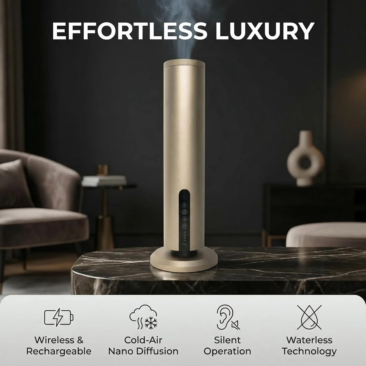2026 New Upgrade Scentia Wireless Waterless Hotel Scent Diffuser | Includes Premium USA-Made Oil Blend | App Controlled,