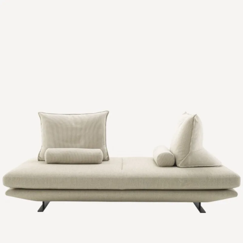 

High-end fabric sofa living room small double-sided sofa bed