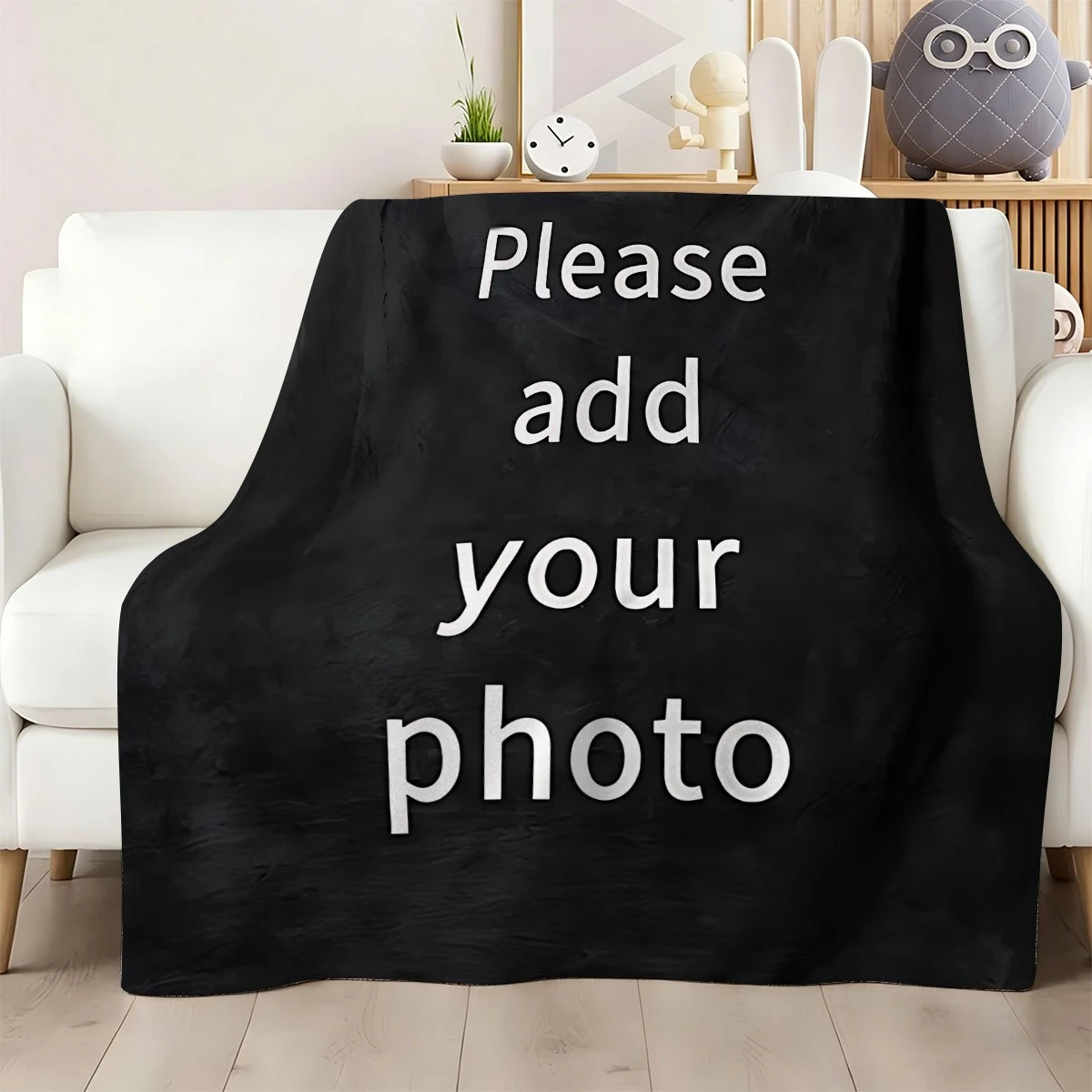 1 PC Custom Photo Fleece Blanket for Home, Travel, Office Blanket-Perfect Birthday and Anniversary Gift, Travel Comfort Blanket