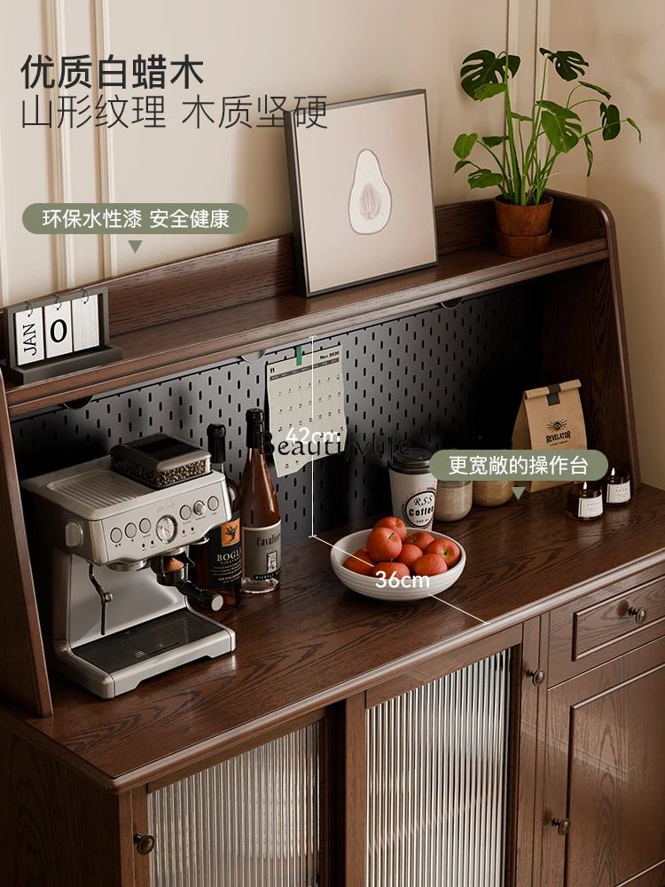 

5American side cabinet against the wall integrated locker small apartment living room solid wood multi-function