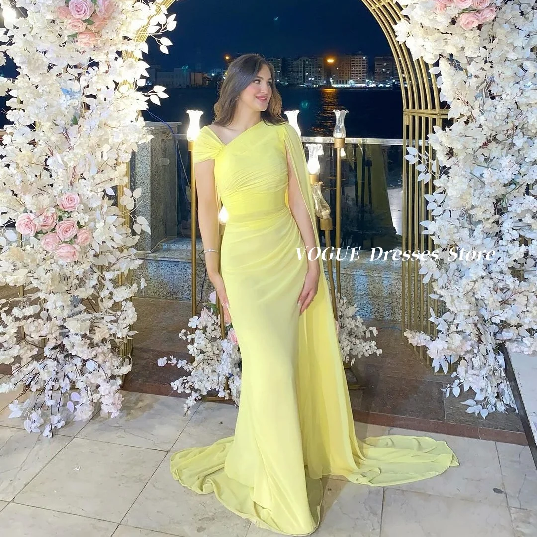 

Saudi Arabia Mermaid Evening Dresses Elegant Yellow Prom Dress فساتين للمناسبات الخاصة robe de cérémonie femme Customized