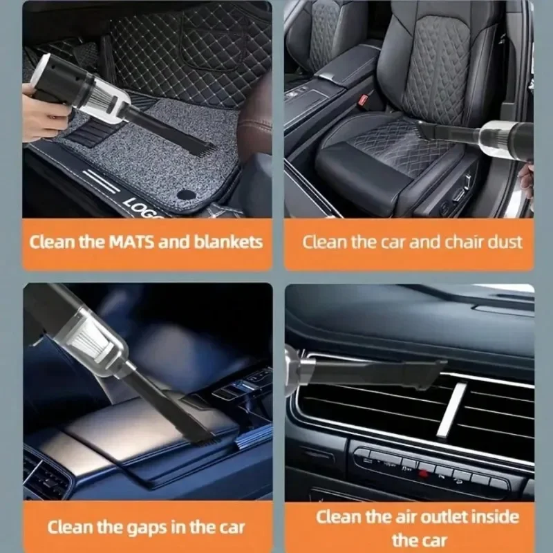 Combination Vacuum Cleaner USB Charging Car Household Vacuum Cleaner Small Car with Fully Automatic High Power Powerful Cleaning image 4