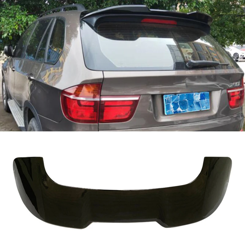 For E70 Roof Spoiler Accessory OLD BMW X5 ABS Material Car Trunk  Rear Lip Wing Tail FIN Refit Body Kit 2008-2013 Year