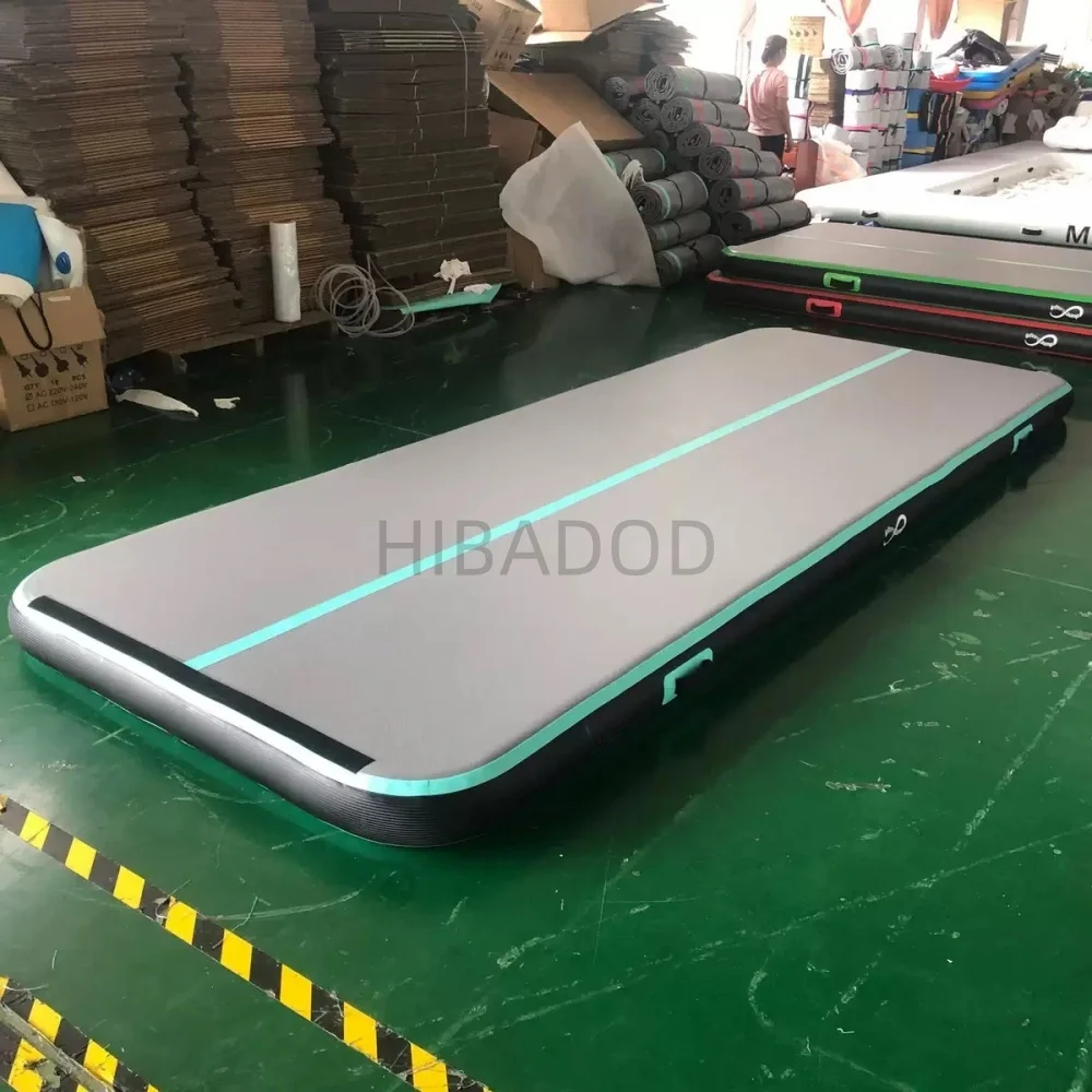 Opblaasbare Gymnastiek Tumbling Mat Air Tumble Track 4x1x0.2 Air Floor Mat Air Tumbling Track matten Met Elektrische Luchtpomp