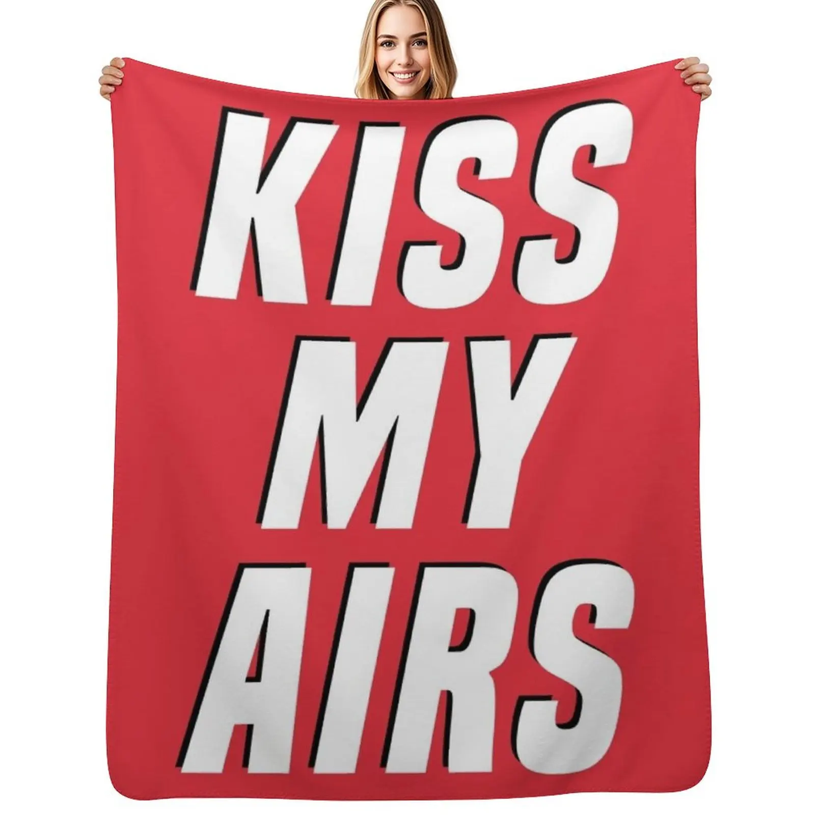 

Kiss my Airs Infrared Throw Blanket Camping Extra Large Throw Luxury Thicken Blanket